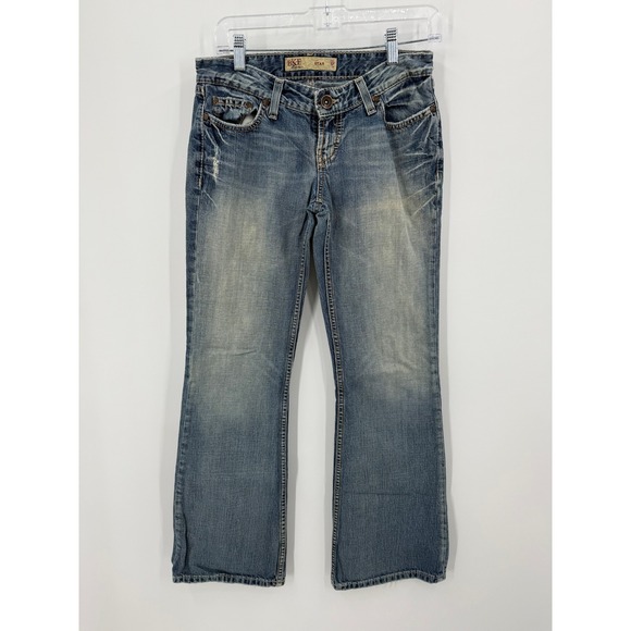 BKE STAR Denim - BKE STAR Womens Jeans Bootcut Medium Wash Distressed Denim Size 27